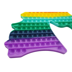 Jucarie antistres din silicon Pop it now, forma Unicorn, multicolor, urias - Img 4