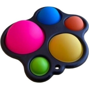Jucarie Antistres Flippy - Fidget Toy, Simple Dimple, Negru - Img 4
