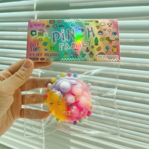 Jucarie Antistres Squishy, Flippy, cu Revenire Lenta, Model Prajiturica, 6x6 cm, 60g, Ambalaj Transparent, Multicolor - Img 5