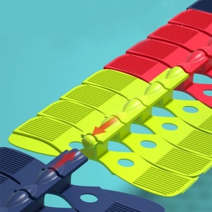 Jucarie de Constructie RollerCoaster, Flippy, 184 de Piese, 44.5x36x7 cm, cu Masini, Multicolor - Img 6