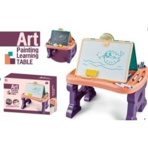 Jucarie educativa pentru copii 2 in 1, masa si tabla pentru desenat - Img 5