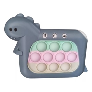 Jucarie Interactiva Pop It Whack A Mole, Flippy, Tip Consola, Anti-Stres, 4 Moduri de Joc, din ABS si Silicon, +3 Ani, Model Dinozaur, Verde Inchis - Img 5