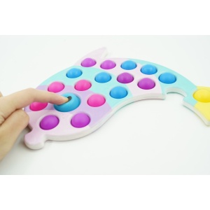 Jucarie senzoriala antistres, Simple Dimple, Delfin, Multicolor - Img 4