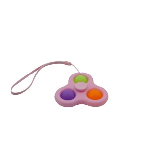 Jucarie senzoriala spinner Flippy- Fidget Toy, Simple Dimple, 7 cm, Roz/Multicolor - Img 5