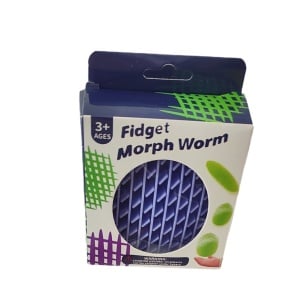 Jucarie Worm Fidget de Decompresie, Flippy, Anti Stres, Dimensiune Compacta 10 cm, Dimensiune Extinsa 24.5 cm, Mov - Img 3