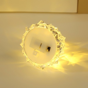 Lampa de Veghe, Flippy, Model IceBerg, Lumina Calda, cu Baterii, Transparenta, 6.5x8 cm - Img 7