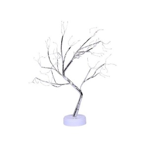 Lampa de veghe LED cu baterii si USB, Flippy, Model Copac din cupru, Multicolor - Img 1