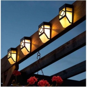 Lampa solara cu senzor Geometric, IP65, Lumina Alb cald, Flippy - Img 7