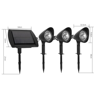 Lampa solara de tip decoratiune pentru gradina, Flippy, model 3 felinare, alb rece - Img 5