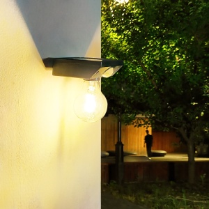 Lampa solara Flippy, pentru exterior, tip bec, rezistenta la apa IP65, material ABS, baterie 3.7V, 1200 mah, 9.5 x 11 cm, autonomie 8 ore, senzor de miscare, alb cald - Img 4