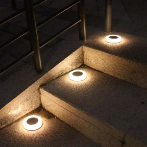 Lampa solara LED, sub forma de cerc, pentru gazon sau gradina, Rezistenta la apa, Flippy, Alb cald - Img 3