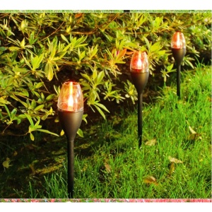 Lampa solara LED tip pahar de vin pentru gradina Flippy, inaltime 37.5 cm, efect de flacara, material PVC si ABS, 2V, 200mAh, multicolor - Img 4