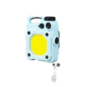 Lanterna Mini de Buzunar Tip Breloc, Flippy, Incarcare prin USB Type C, Multifunctionala, pentru Exterior, Camping, Alpinism, Ciclism, Mini Lanterna Elvis, 6.1 x 5 x 2.5 cm, Lumina Puternica, Culoare Albastru - Img 3