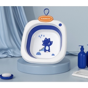 Lavoar Pliabil, Flippy, pentru Copii 1-8 Ani, Model Animat, din PP+TPE, 32x29x10 cm, Albastru - Img 3