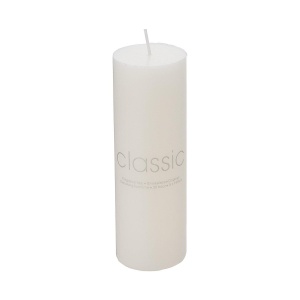 Lumanare Decorativa, Flippy, din Parafina, Cilindrica, Fara Fum si Fara Parfum, 5 x 15 cm, 260 g, Ardere 36h, Ivory Alb