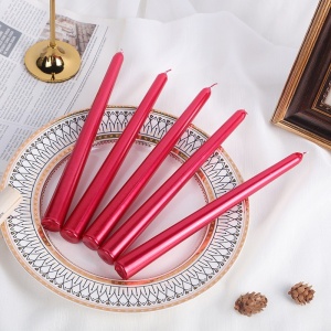 Lumanare Decorativa, Flippy, pentru Masa, 25 cm, din Parafina, fara Fum, Ardere 7.5h, Rosu - Img 5