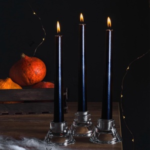 Lumanare Decorativa, Flippy, pentru Masa, 25 cm, din Parafina, fara Fum, Ardere 7.5h, Negru - Img 3