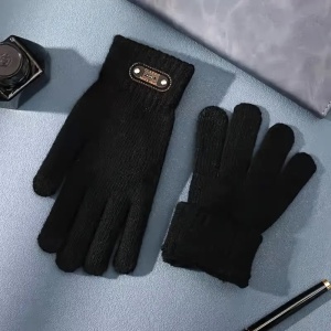 Manusi de Barbat, Flippy, Model Tricotat, Functie Touchscreen (ecran tactil), Material Acril, Manseta Elastica, Interior Catifelat, Marime Universala, Negru - Img 2