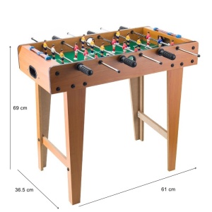Masa de Fotbal cu Teren si 18 Jucatori Flippy, 6 Manere, cu Tablou pentru Scor, din Metal, Lemn si ABS, 69 x 36.5 x 61 cm, cu Picioare, pentru copii/adulti - Img 2