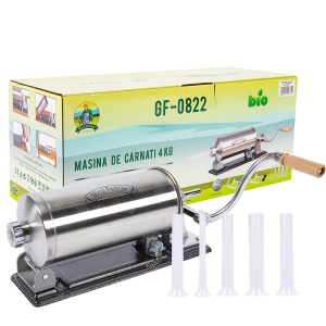 Masina de carnati 4 kg orizontal, 5 palnii (10,17,21,25,29)