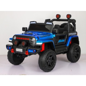 Mașină Electrică pentru Copii, Flippy, Off-Road, Conectare Bluetooth, telecomandă, Tracțiune Integrală, Lumina Intermitenta, Baterie 12V 7Ah, 120x63x68cm, Albastru - Img 2
