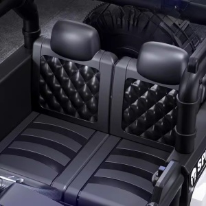 Mașină Electrică pentru Copii, Flippy, Off-Road, Conectare Bluetooth, telecomandă, Tracțiune Integrală, Lumina Intermitenta, Baterie 12V 7Ah, 120x63x68cm, Alb - Img 7