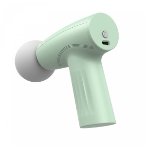 Mini Aparat de Masaj, Flippy, Tip Pistol, Incarcare USB Tip C, Portabil, Pentru Relaxare Musculara, Autonomie 120 Min, 3 Trepte de Viteza, Verde - Img 1