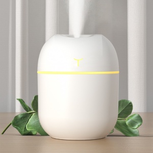 Mini Umidificator Portabil, Flippy, 2 Moduri, Aromaterapie, Silentios, Lumina Ambientala, Incarcare USB, 220 ml, 8 x 8 x 10.3 cm, Alb - Img 5