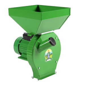 Moara cereale si stiuleti Micul Fermier cu suport, motor 3.9 Kw, 20 ciocanele, 4 site, sac, surubelnita si perie, cuva mare, 320 kg/h - Img 2