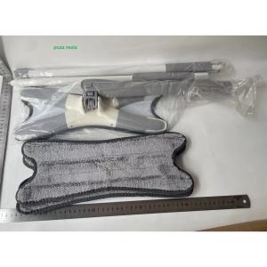 Mop Plat, Flippy, cu Sistem de Stoarcere, 4 Lavete Incluse, Lungime Telescopica 140 cm, Argintiu - Img 13