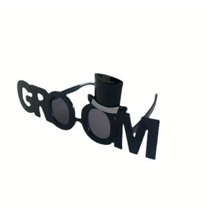 Ochelarii Decorativi, Flippy, Tema Nunta, Model Groom (Ginere), din Plastic, Negru - Img 2