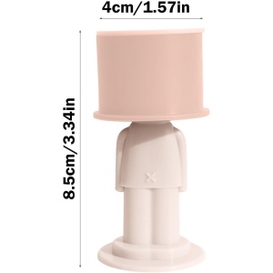 Opritor de Usa, Flippy, din Silicon, Model Magicial, cu Prindere de Perete, Anti-Coliziune, 4x 8.5 cm, Roz - Img 4