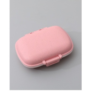 Organizator medicamente, Plastic, 8 compartimente, 0.1 L, Roz, Flippy, 11 x 7 cm - Img 2
