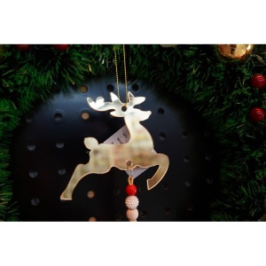Ornament brad, Flippy, Ren, Auriu, Lucios, 10*25CM, Acril, Interior/ Exterior - Img 8