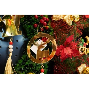 Ornament brad, Flippy, Ren, Auriu, Lucios, 8*25CM, Acril, Interior/ Exterior - Img 8