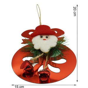 Ornament brad, Flippy, Rotund cu clopotei, Rosu, Lucios, 15*20CM, Acril, Interior/ Exterior - Img 6