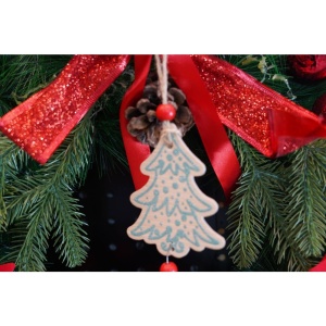 Ornament de brad bradulet, Flippy, multicolor, lemn, 17 cm - Img 4