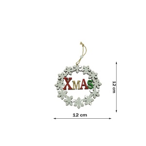 Ornament de brad Xmas, Flippy, multicolor, lemn, 12 cm - Img 5