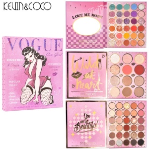 Paleta de Farduri Kevin&Coco, 72 culori, Stil Carte, 3 Straturi, Pudra Compacta, Clasic, Fara Sulfati, 14 x 14 cm, 80 g, multicolor - Img 6