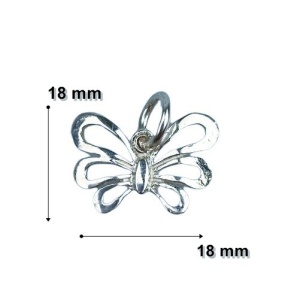 Pandantiv din Argint 925 Jolie Silver, Model Fluture, 18 x 18 mm, 0.9 g - Img 4