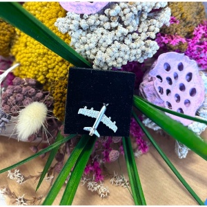 Pandantiv, Jolie Silver, Argint 925, Model Avion Cu Zirconii, 1.7 G, 2x2 Cm - Img 6