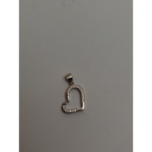 Pandantiv, Jolie Silver, Argint 925, Model Inima Contur Asimetrica, 1.4 G, 1.6 x 1.2 Cm - Img 2