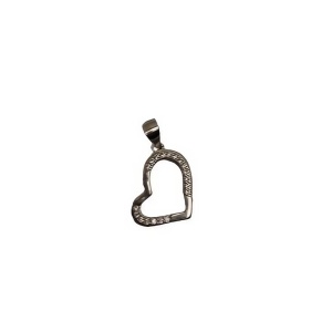 Pandantiv, Jolie Silver, Argint 925, Model Inima Contur Asimetrica, 1.4 G, 1.6 x 1.2 Cm - Img 1