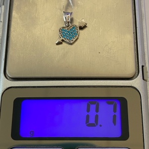 Pandantiv, Jolie Silver, Argint 925, Model Inima cu Sageata, 0.7 g, 10x15 mm - Img 8