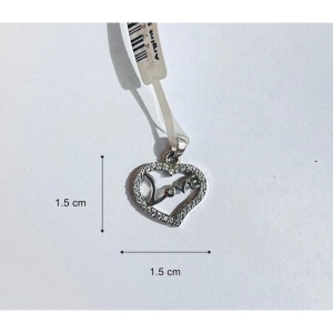 Pandantiv, Jolie Silver, Argint 925, Model Inima Love, 1.2 g, 1.5 x 1.5 cm - Img 4