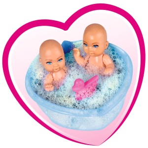 Papusa Simba Steffi Love Welcome Twins 29 cm cu accesorii - Img 4