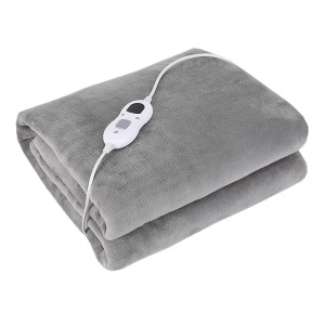 Patura Cu Incalzire Electrica, Flippy, 135 W, 180x130 cm, 6 Trepte De Incalzire, Flanel, Gri - Img 1