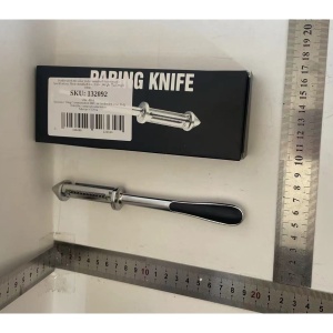 Peeler 2in1 pentru Legume si Fructe, Flippy, Multifunctional, cu 2 Lame de Curatati si Feliat, Varf Ascutit pentru Gaurit, 18 cm, din Otel Inoxidabil, Argintiu/Negru - Img 2