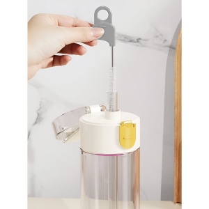 Perie de Curatat Pahare, Cani, Sticle, Flippy, cu Maner Lung si Burete, Accesorii pentru Spalarea Paielor si Capacelor, usor de Agatat, 27.5x11.4x6cm, Alb - Img 9