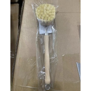 Perie de Curatat Vase si Alimente, Flippy, din Lemn de Fag cu Coada, 24 x 5.8 cm, Perie din Sisal, Crem - Img 2